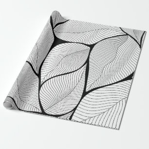 Papel De Presente Folhagem folhas padrão