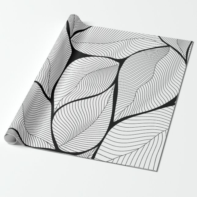 Papel De Presente Folhagem folhas padrão (Desenrolado)