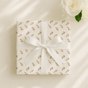 Papel De Presente Folhas de Boho, berçário neutro em termos de gêner