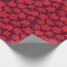 Papel De Presente Folhas de bordo do vermelho do outono