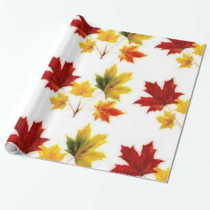 Papel De Presente folhas de bordo do vintage