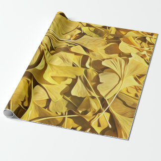 Papel De Presente Folhas de Gingko Fallen