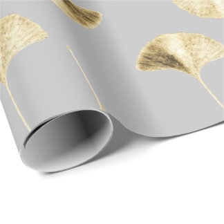 Papel De Presente Folhas de Ginko Personalizáveis