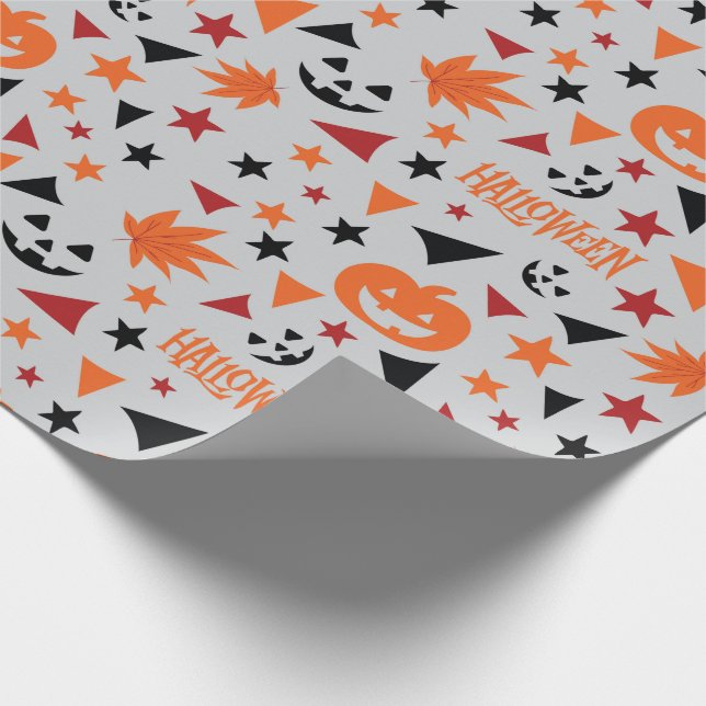 Papel De Presente Folhas de Halloween e Enrolação de Presente Sem Se (Ponta)