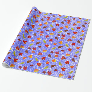Papel De Presente Folhas de Mapeamento da Glittery