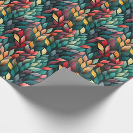 Papel De Presente Folhas de Natal abstrato