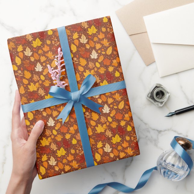 Papel De Presente Folhas de outono (Presentear)