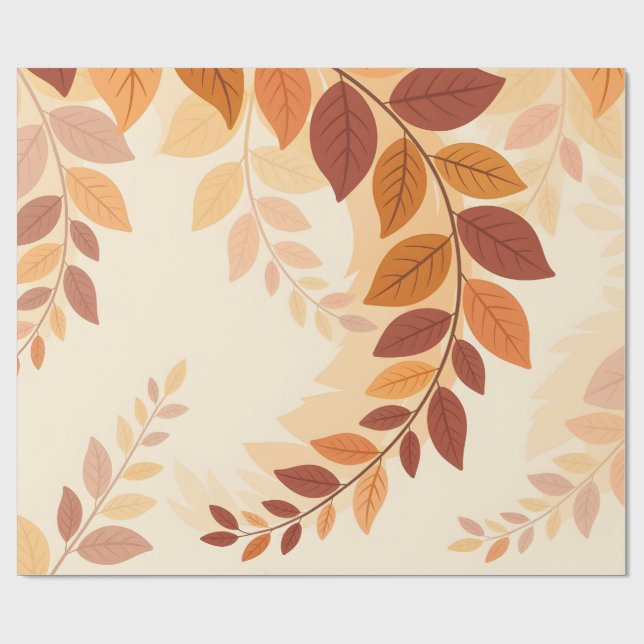Papel De Presente Folhas de Outono (Aberto)