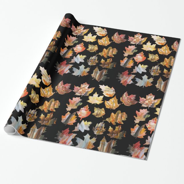 Papel De Presente Folhas de outono (Desenrolado)