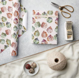 Papel De Presente Folhas de Outono Arte em Aquarela