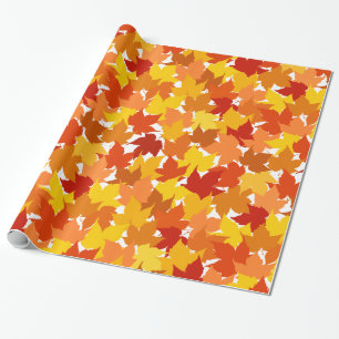 Papel De Presente Folhas de outono da árvore de bordo