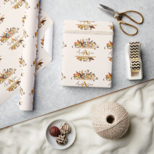 Papel De Presente Folhas de outono enquadram personalizadas 