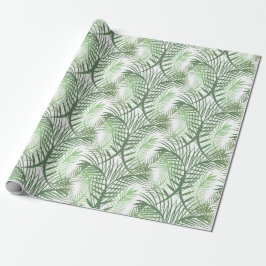 Papel De Presente Folhas de Palmeira Tropicais
