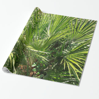 Papel De Presente Folhas de palmeira tropicais do fã