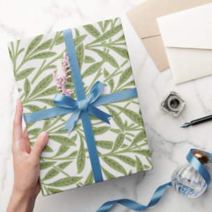 Papel De Presente Folhas de Salgueiro Vitorianas Antigas por William
