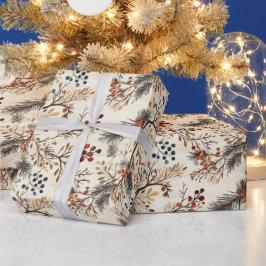 Papel De Presente Folhas Douradas e Fritas Secas Coloridas