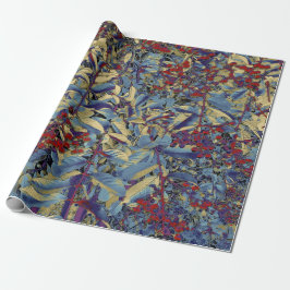Papel De Presente Folhas e Bagas