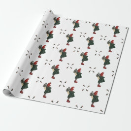 Papel De Presente Folhas e Rolos de Mola de Presente de Natal