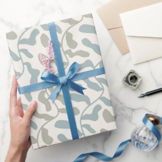 Papel De Presente Folhas e Vinhas Retrô