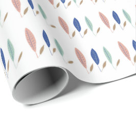 Papel De Presente Folhas modernas e simples minimalistas Papel de en