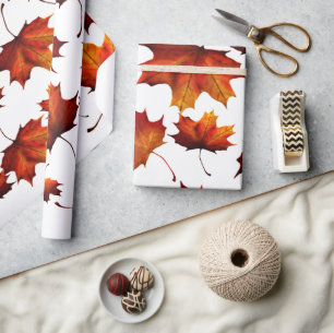 Papel De Presente Folhas no outono