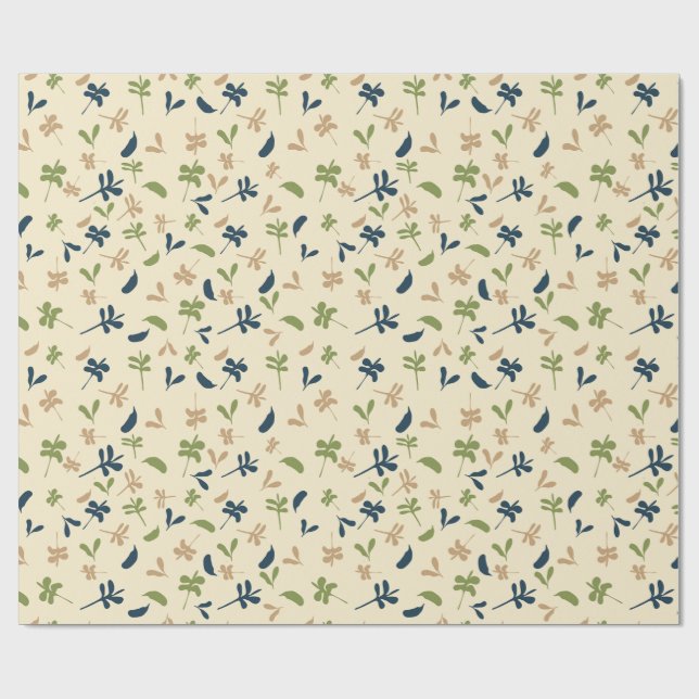 Papel De Presente Folhas Pequenas (Aberto)