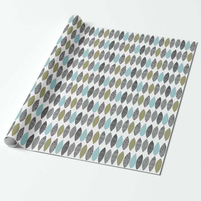 Papel De Presente Folhas Texturizadas 01 (Desenrolado)