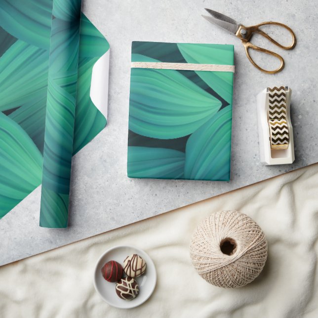 Papel De Presente Folhas Tropicais 11 (Artesanato)