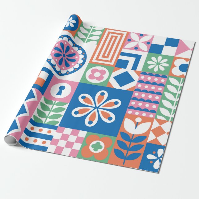Papel De Presente Folhas tropicais. Padrão botânico uniforme. Tropi (Desenrolado)