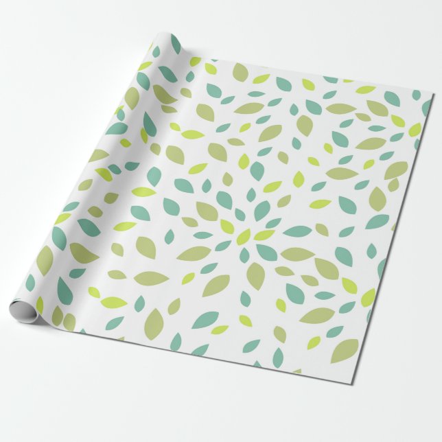 Papel De Presente Folhas (Verde) (Desenrolado)