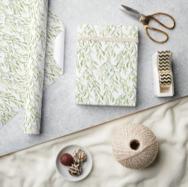 Papel De Presente Folhas Verdes