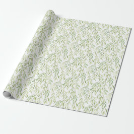 Papel De Presente Folhas Verdes