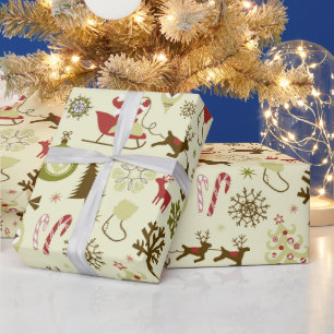 Papel De Presente Folheto de Natal do festival de Férias
