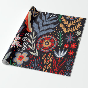 Papel De Presente Folheto, design de tecido sem costura com brilho