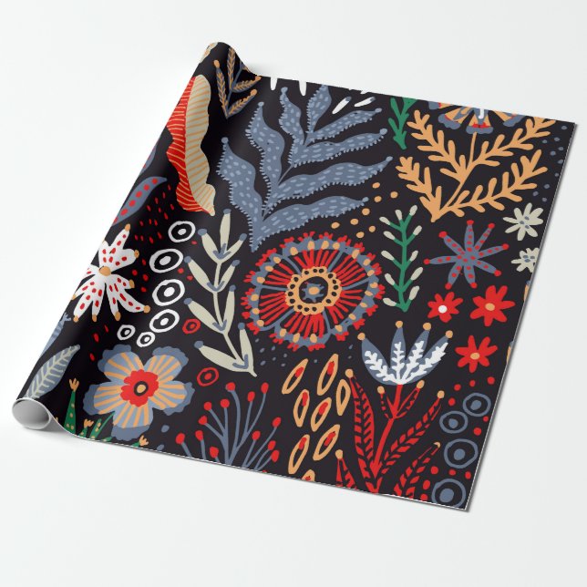 Papel De Presente Folheto, design de tecido sem costura com brilho  (Desenrolado)