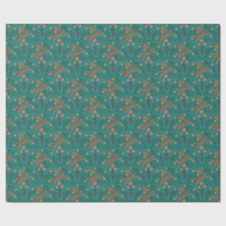 Papel De Presente Folk Rabbits