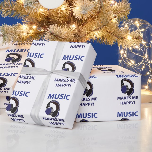 Papel De Presente Fones de ouvido de música  (Feriados)
