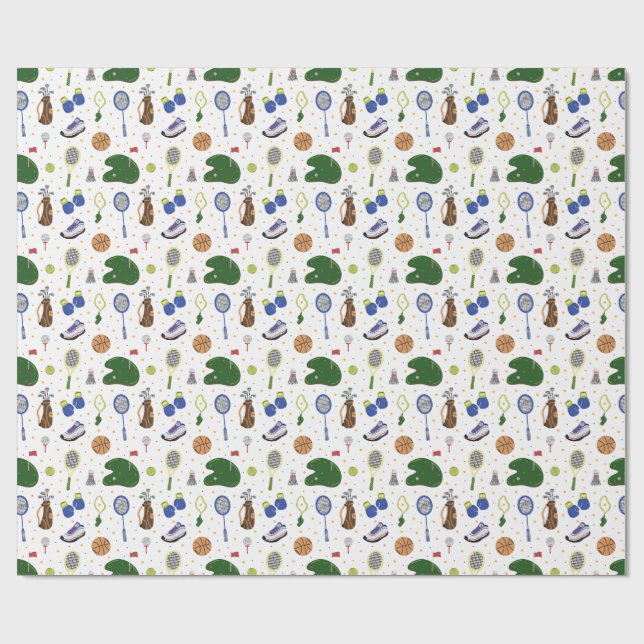 Papel De Presente Fore the Perfect Gift – Golf Wrapping Paper (Aberto)