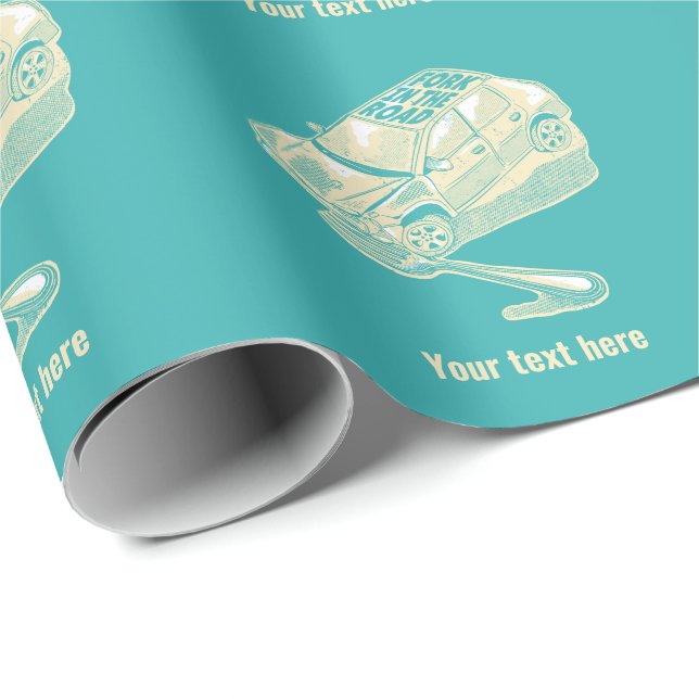 Papel De Presente Fork no acidente de viação (Ponta do rolo)