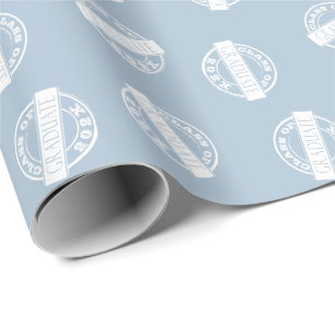 Papel De Presente Formando Azul Girly Dusty Classe Ano