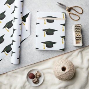 Papel De Presente Formando Boné e graduação de Tassel