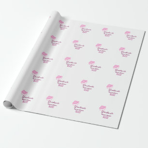 Papel De Presente formando cor-de-rosa com nome de adição de boné de
