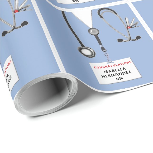 Papel De Presente Formando de Enfermagem Criativa (Ponta do rolo)