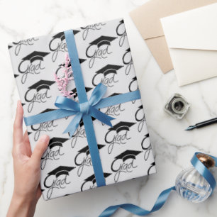 Papel De Presente Formando do Boné de formatura preto Elegante