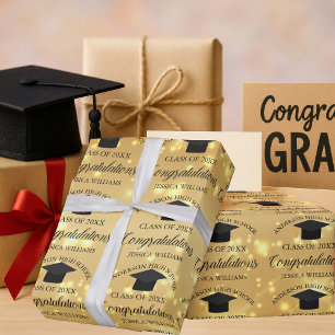 Papel De Presente Formando Personalizado Elegante para Graduação S