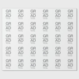 Papel De Presente Formando tipografia moderna graduação simples e mí