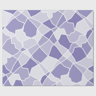 Papel De Presente Formas Aleatórias de Contraste Geométrico Monocrom