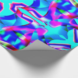 Papel De Presente Formas coloridas curvas e fundo azul