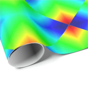 Papel De Presente Formas de néon no verde