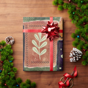 Papel De Presente Formas e Folhas de Círculos Geométricos abstrato